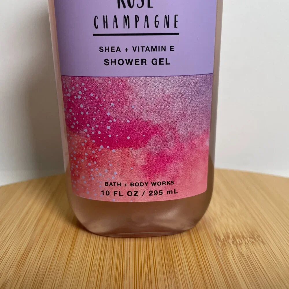 Bath & Body Works Rose Champagne Shower Gel 10 oz Shea Butter Vitamin E Aloe